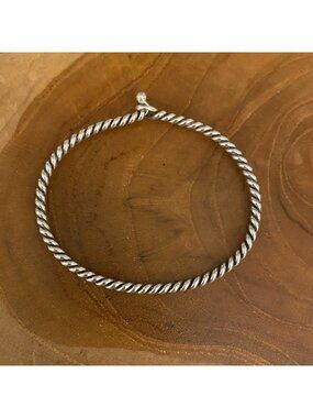 RETIRED James Avery Twisted Wire Hook-On Bracelet, Sterling Silver